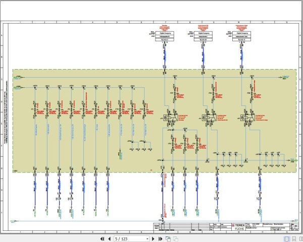Terex Fuchs Material Handlers MHL340D 1411 Wiring Diagram 6790200041 DE 2