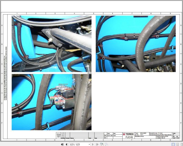 Terex Fuchs Material Handlers MHL340D 1411 Wiring Diagram 6790200041 DE 3
