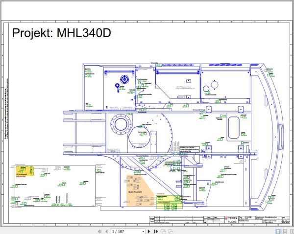 Terex Fuchs Material Handlers MHL340D 1544 Wiring Diagram 6790200062 DE 1