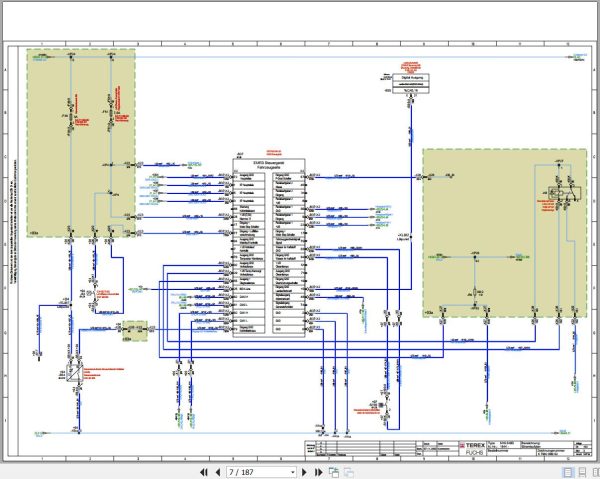 Terex Fuchs Material Handlers MHL340D 1544 Wiring Diagram 6790200062 DE 2