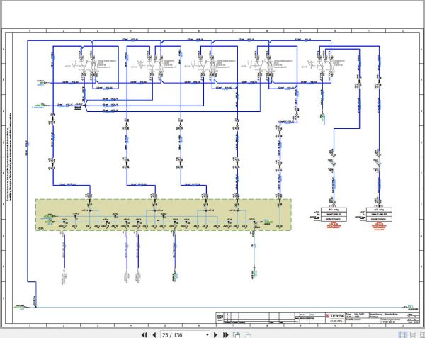 Terex Fuchs Material Handlers MHL340D 1680 Wiring Diagram 6790200059 DE 2