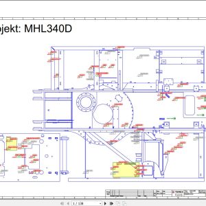 Terex Fuchs Material Handlers MHL340D 1761 Wiring Diagram 6790200109 DE 1