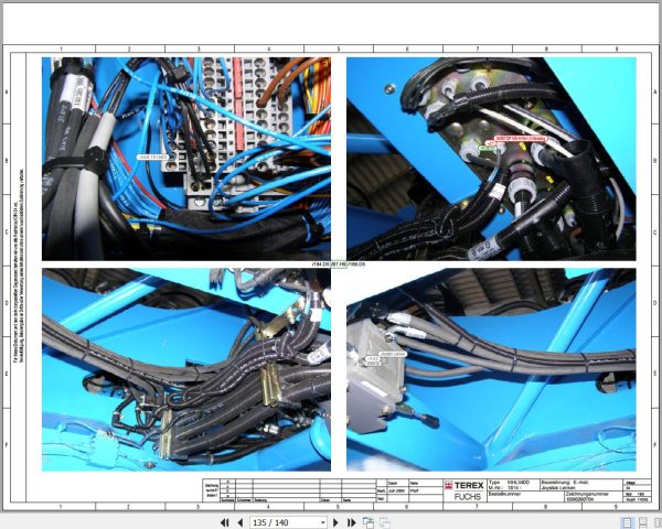 Terex Fuchs Material Handlers MHL340D 1994 Wiring Diagram 6790200122 DE 3