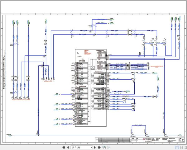 Terex Fuchs Material Handlers MHL340D 1994 Wiring Diagram 6790200295 DE 2