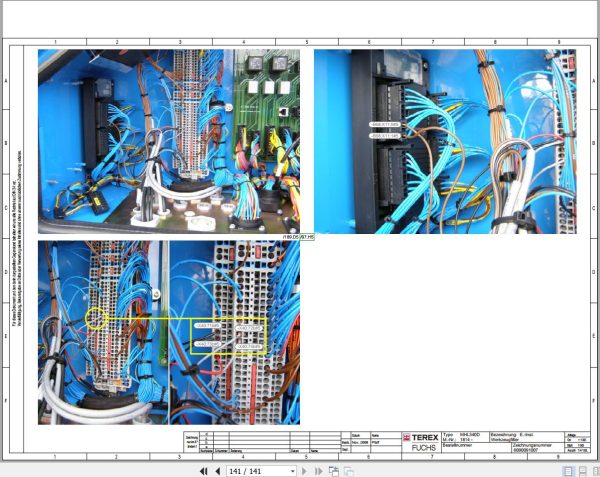 Terex Fuchs Material Handlers MHL340D 1994 Wiring Diagram 6790200295 DE 3