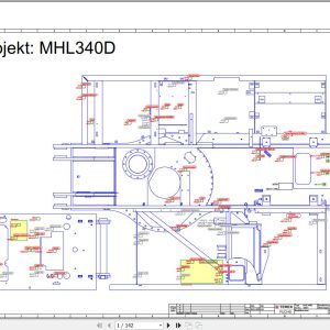 Terex Fuchs Material Handlers MHL340D 1994 Wiring Diagram 6790200317 DE 1