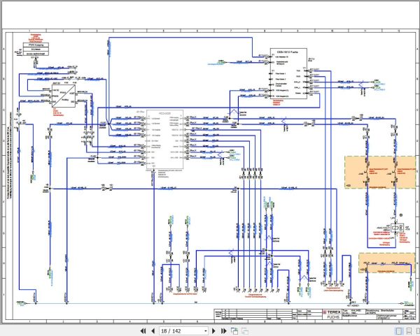 Terex Fuchs Material Handlers MHL340D 1994 Wiring Diagram 6790200317 DE 2