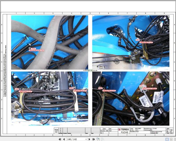 Terex Fuchs Material Handlers MHL340D 1994 Wiring Diagram 6790200317 DE 3