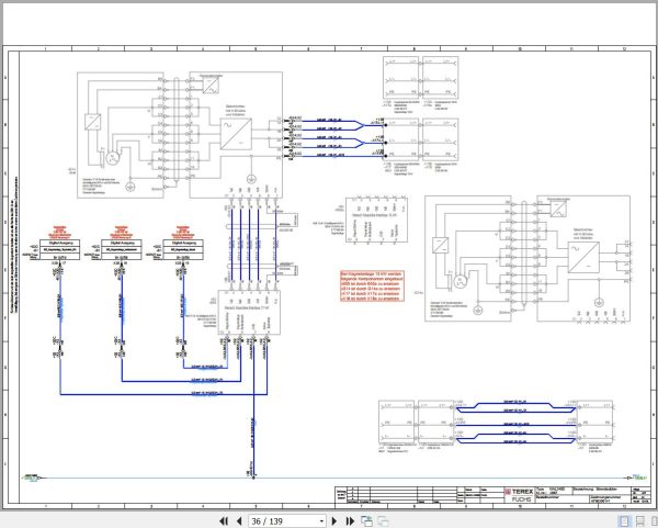 Terex Fuchs Material Handlers MHL340D 2087 Wiring Diagram 6790200141 DE 2
