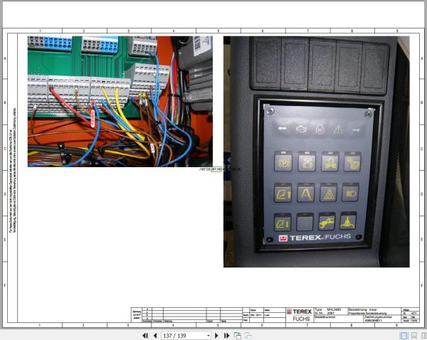 Terex Fuchs Material Handlers MHL340D 2087 Wiring Diagram 6790200141 DE 3