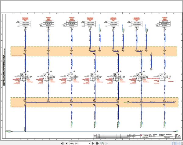 Terex Fuchs Material Handlers MHL340D 2313 Wiring Diagram 6790200208 DE 2