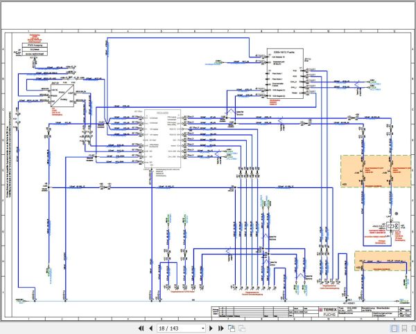 Terex Fuchs Material Handlers MHL340D 2377 Wiring Diagram 6790200284 DE 2