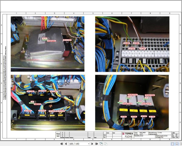 Terex Fuchs Material Handlers MHL340D 2377 Wiring Diagram 6790200284 DE 3
