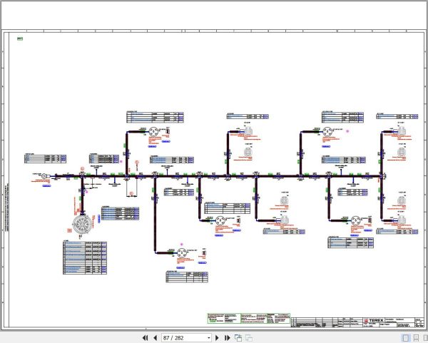 Terex Fuchs Material Handlers MHL340E 4000 Wiring Diagram 6790200144 DE 2