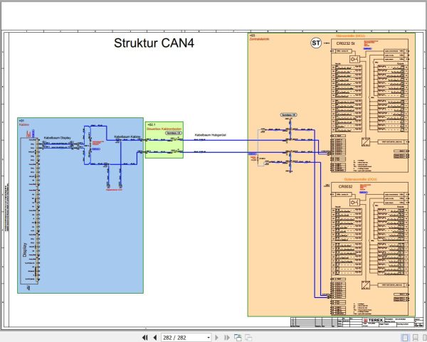 Terex Fuchs Material Handlers MHL340E 4000 Wiring Diagram 6790200144 DE 3
