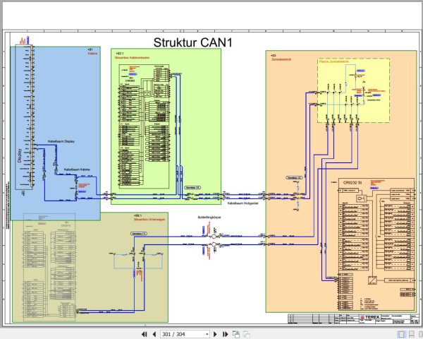 Terex Fuchs Material Handlers MHL340E 4004 Wiring Diagram 6790200180 DE 3