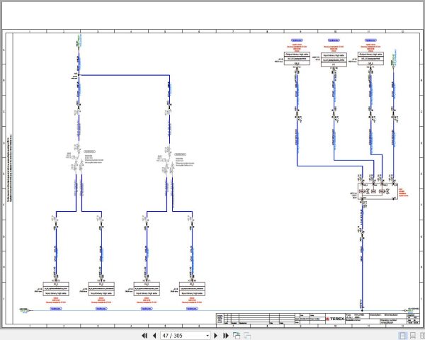 Terex Fuchs Material Handlers MHL340E 4004 Wiring Diagram 6790200207 DE 2