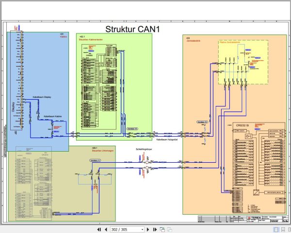 Terex Fuchs Material Handlers MHL340E 4004 Wiring Diagram 6790200207 DE 3