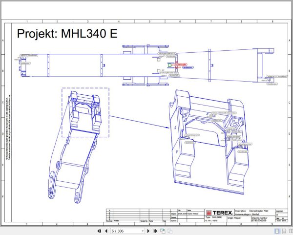 Terex Fuchs Material Handlers MHL340E 4019 Wiring Diagram 6790200209 DE 1
