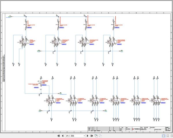 Terex Fuchs Material Handlers MHL340E 4019 Wiring Diagram 6790200209 DE 2
