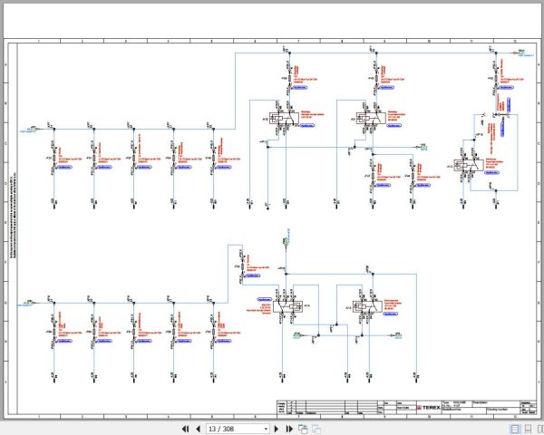 Terex Fuchs Material Handlers MHL340E 4137 Wiring Diagram 6790200301 DE 2