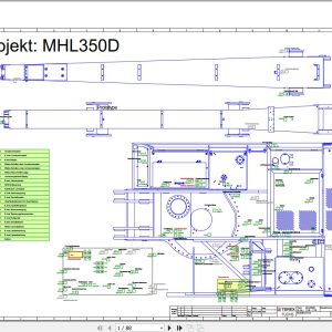 Terex Fuchs Material Handlers MHL350D 1130 1178 Wiring Diagram 6790200001 DE 1