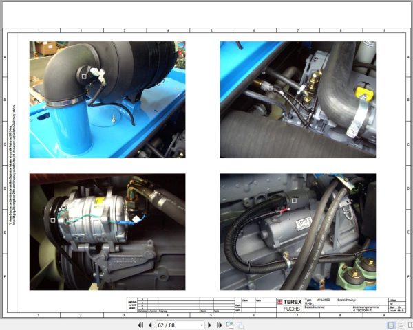 Terex Fuchs Material Handlers MHL350D 1130 1178 Wiring Diagram 6790200001 DE 3