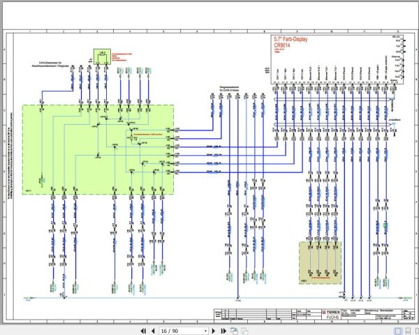 Terex Fuchs Material Handlers MHL350D 1179 Wiring Diagram 6790200026 DE 2