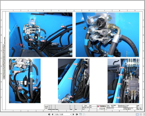 Terex Fuchs Material Handlers MHL350D 1240 Wiring Diagram 6790200018 DE 3