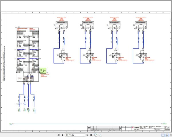 Terex Fuchs Material Handlers MHL350D 1261 Wiring Diagram 6790200027 DE 2