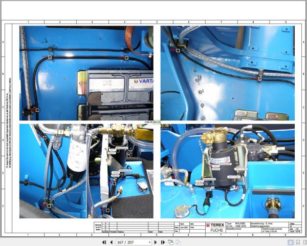 Terex Fuchs Material Handlers MHL350D 1460 1678 Wiring Diagram 6790200033 DE 3