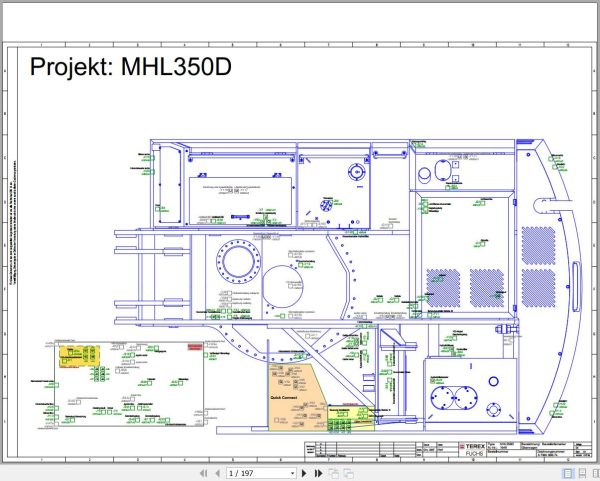 Terex Fuchs Material Handlers MHL350D 1648 Wiring Diagram 6790200074 DE 1