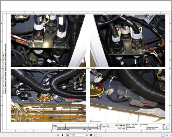 Terex Fuchs Material Handlers MHL350D 1648 Wiring Diagram 6790200074 DE 3