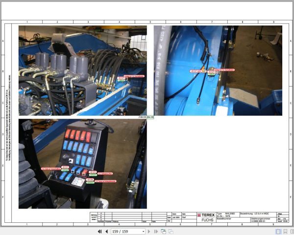 Terex Fuchs Material Handlers MHL350D 1679 Wiring Diagram 6790200079 DE 3
