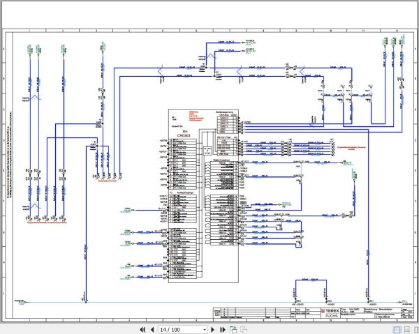 Terex Fuchs Material Handlers MHL350D 1680 Wiring Diagram 6790200060 DE 2