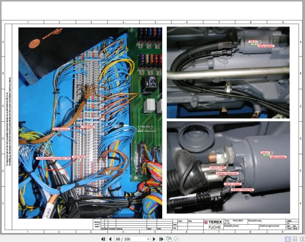 Terex Fuchs Material Handlers MHL350D 1680 Wiring Diagram 6790200060 DE 3