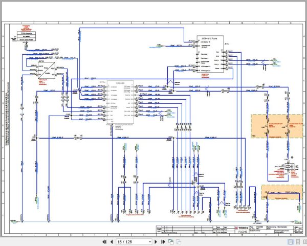 Terex Fuchs Material Handlers MHL350D 1681 Wiring Diagram 6790200077 DE 2