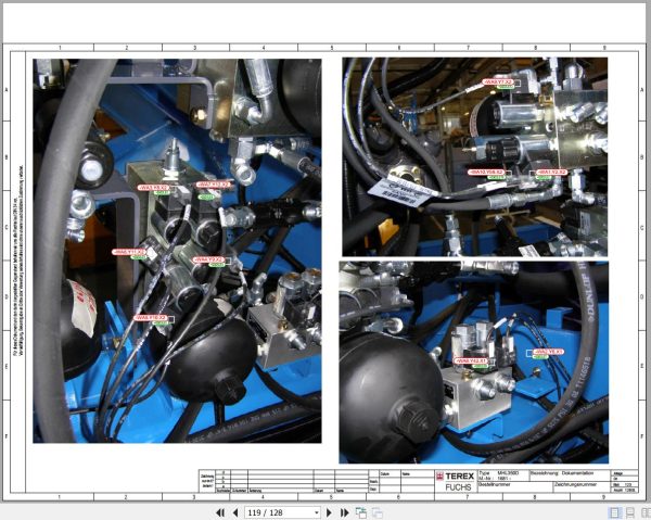 Terex Fuchs Material Handlers MHL350D 1681 Wiring Diagram 6790200077 DE 3