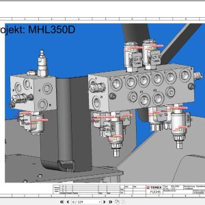 Terex Fuchs Material Handlers MHL350D 1773 Wiring Diagram 6790200089 DE 1
