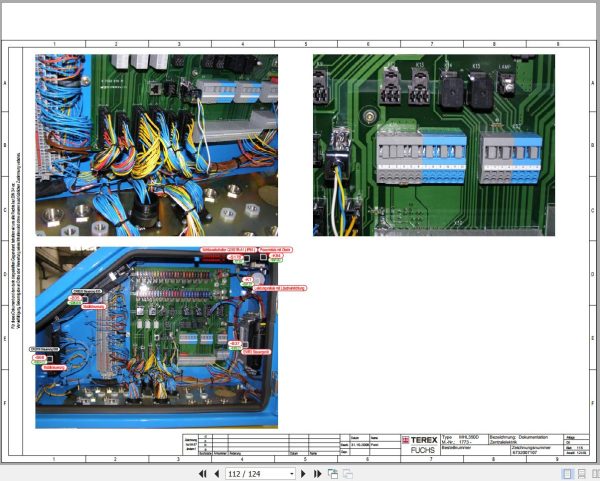 Terex Fuchs Material Handlers MHL350D 1773 Wiring Diagram 6790200089 DE 3
