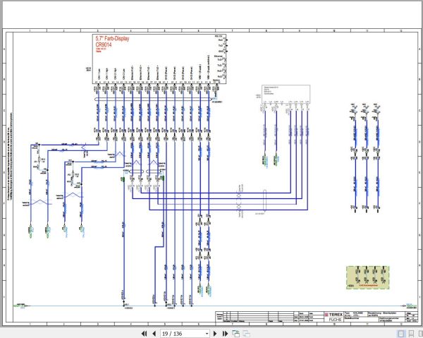 Terex Fuchs Material Handlers MHL350D 1773 Wiring Diagram 6790200129 DE 2