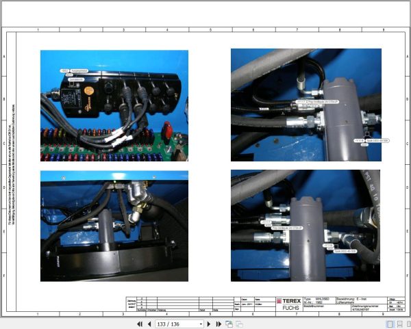 Terex Fuchs Material Handlers MHL350D 1902 Wiring Diagram 6790200133 DE 2