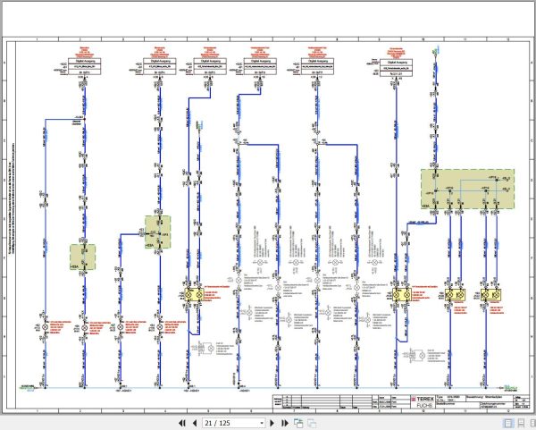 Terex Fuchs Material Handlers MHL350D 1944 Wiring Diagram 6790200123 DE 2