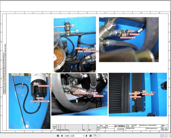 Terex Fuchs Material Handlers MHL350D 1944 Wiring Diagram 6790200123 DE 3