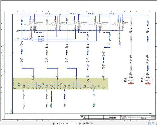 Terex Fuchs Material Handlers MHL350D 1944 Wiring Diagram 6790200255 DE 2