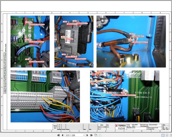 Terex Fuchs Material Handlers MHL350D 1944 Wiring Diagram 6790200296 DE 3