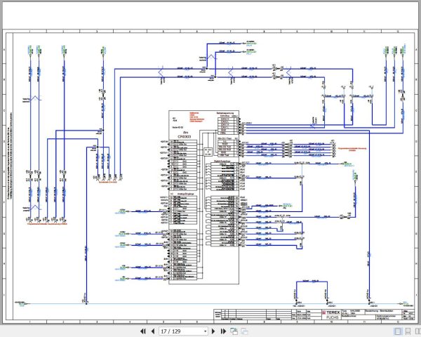 Terex Fuchs Material Handlers MHL350D 1964 Wiring Diagram 6790200142 DE 2