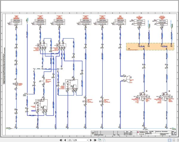 Terex Fuchs Material Handlers MHL350D 2040 Wiring Diagram 6790200159 DE 2