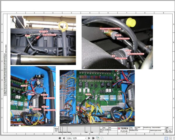 Terex Fuchs Material Handlers MHL350D 2081 Wiring Diagram 6790200173 DE 3