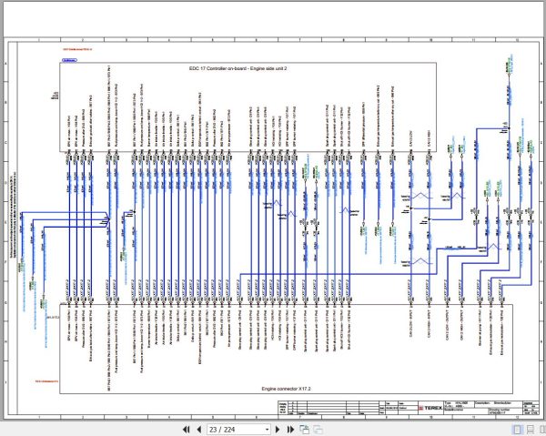 Terex Fuchs Material Handlers MHL350E 4000 Wiring Diagram 6790200117 DE 2